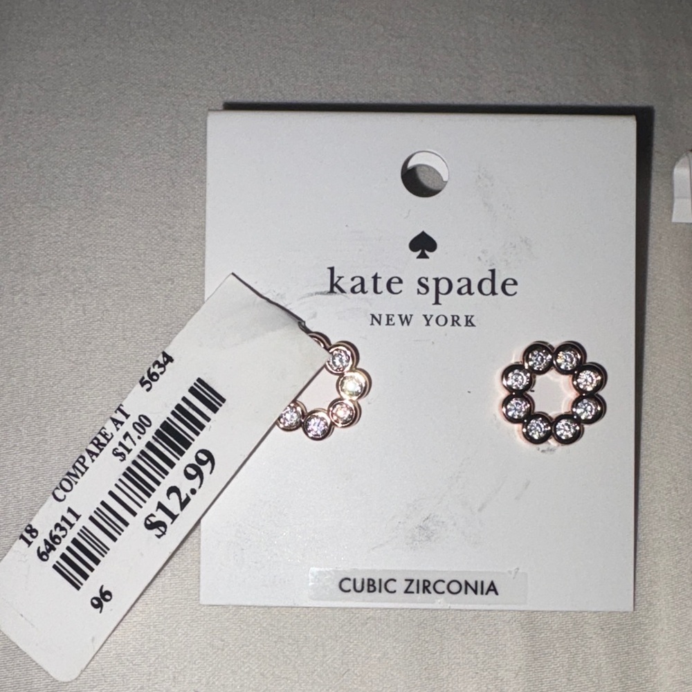 Kate Spade Pink and Gold Earring Duo - Picture 3 of 8